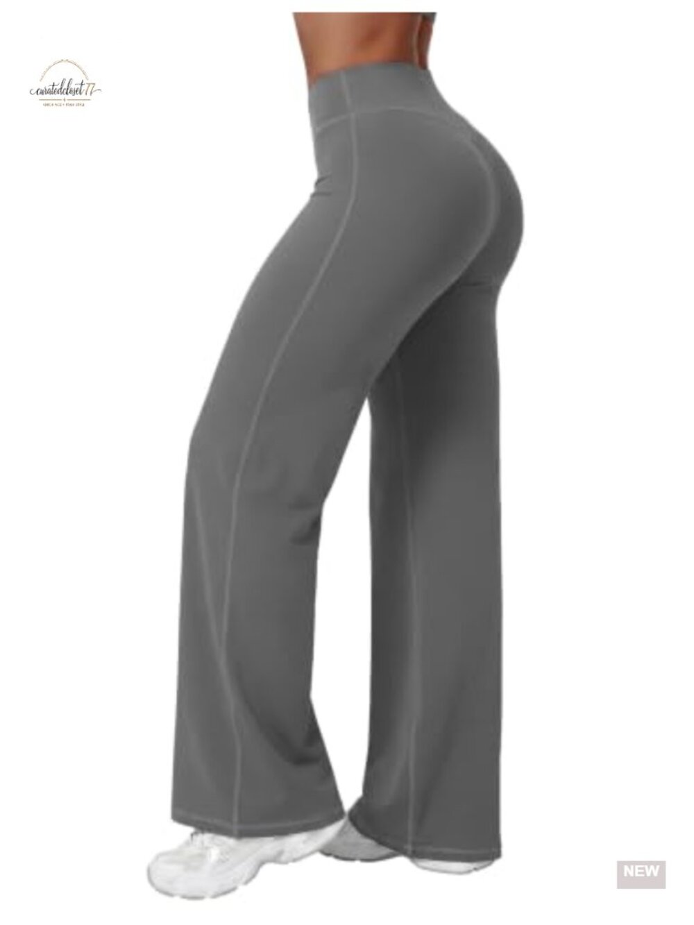 Seamless High Waisted Straight Leg Yoga Pants Stretch Athletic